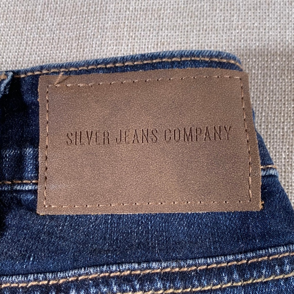 New Silver Jeans Co Zac Relaxed Fit Straight Leg Dark Wash Denim Jeans W32 L32 - Picture 13 of 14